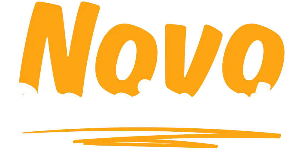 agencia de marketing logo novo crescimento rodapé de landing page